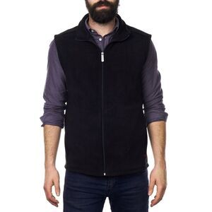 Alpine Swiss Mens Full Zip Up Fleece Vest Lightweight Warm Sleeveless Jacket